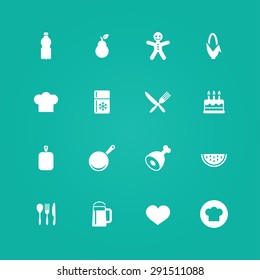cooking icons universal set for web and mobile