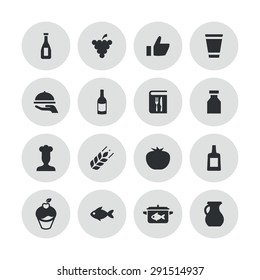cooking icons universal set for web and mobile