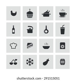 cooking icons universal set for web and mobile