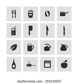cooking icons universal set for web and mobile