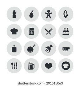 cooking icons universal set for web and mobile