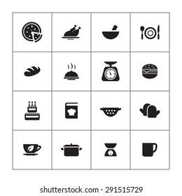 cooking icons universal set for web and mobile