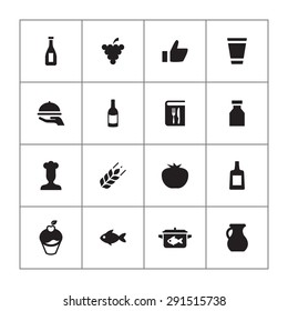 cooking icons universal set for web and mobile