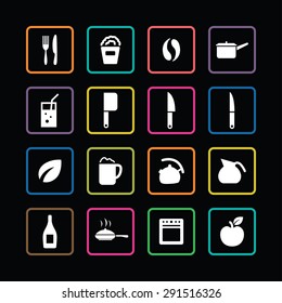 cooking icons universal set for web and mobile