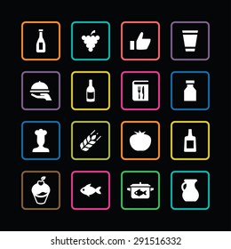 cooking icons universal set for web and mobile