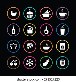 cooking icons universal set for web and mobile