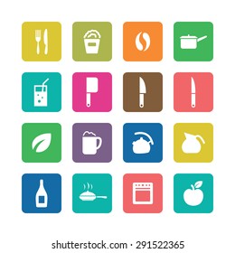 cooking icons universal set for web and mobile