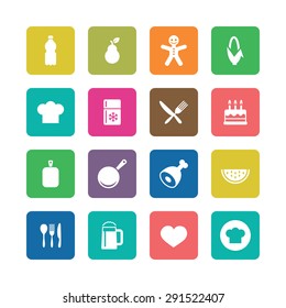cooking icons universal set for web and mobile