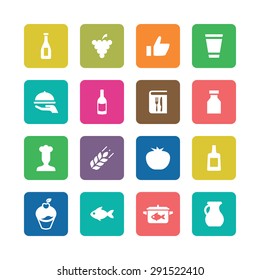cooking icons universal set for web and mobile