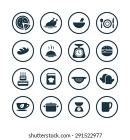 cooking icons universal set for web and mobile