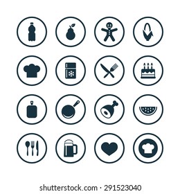 cooking icons universal set for web and mobile