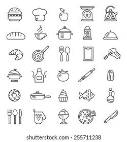 Cooking Icons, Vector Symbols