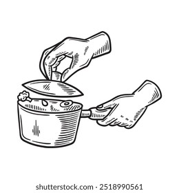 Cooking Illustration Colorless - Cooking 01