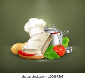 Cooking illustration, vector