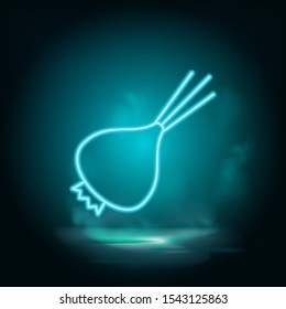 Cooking, ingredient vector neon icon. Food blue neon illustration. Cooking, ingredient vector neon icon
