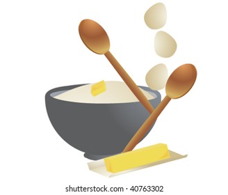 Cooking ingredients 1 - vector version