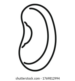 Cooking kidney bean icon. Outline cooking kidney bean vector icon for web design isolated on white background