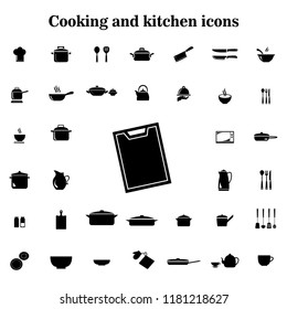  Cooking and kitchen accessories set icons