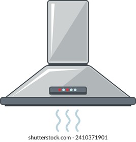 Cooking Kitchen Hood Icon in flat style. Vector Illustration
