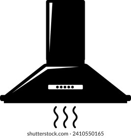 Cooking Kitchen Hood Icon in flat style. Vector Illustration