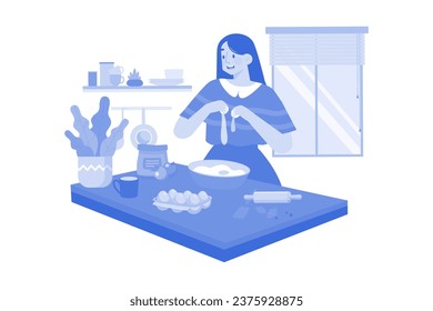 Cooking and Kitchen Illustration concept on white background
