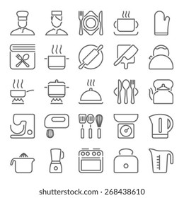 Cooking And Kitchen Line Icons