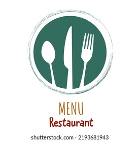 Cooking, kitchen logo. Icon and label for design menu restaurant or cafe. Letter, calligraphy vector illustration