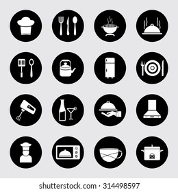 Cooking, Kitchen & Restaurant Icon Set