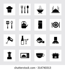 Cooking, Kitchen & Restaurant Icon Set