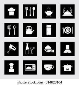 Cooking, Kitchen & Restaurant Icon Set