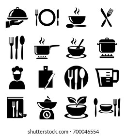 Cooking and kitchen set  icons