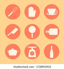  cooking and kitchen set  icons. vector.