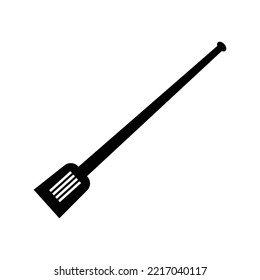Cooking kitchen spatula spoon icon | Black Vector illustration |