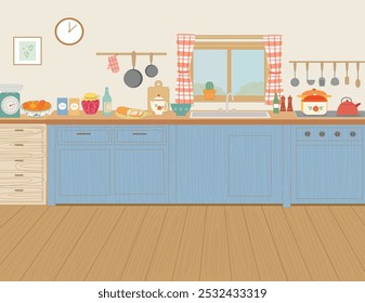 Cozinhar. Ilustração de vetor de cozinha. Feito à mão.