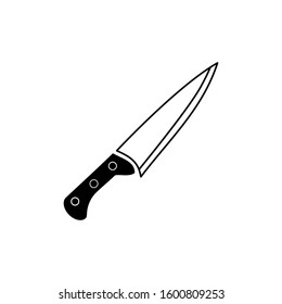 Cooking knife icon vector logo