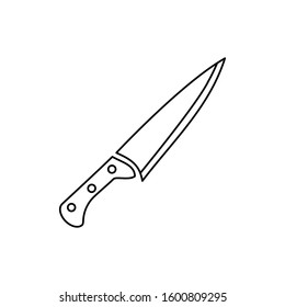 cooking knife icon vector logo