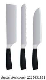 Cooking knife set. vector illustration