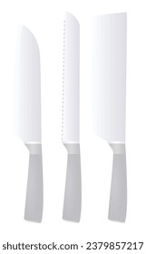 Kochmesser-Set. Vektorgrafik