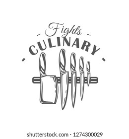 Cooking label isolated on white background. Design element. Vector illustration