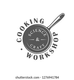 Cooking label isolated on white background. Design element. Vector illustration