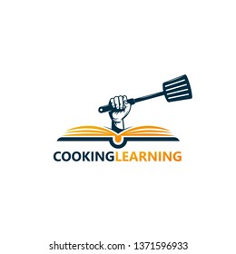 Cooking Learning Logo Template Design Vector, Emblem, Design Concept, Creative Symbol, Icon