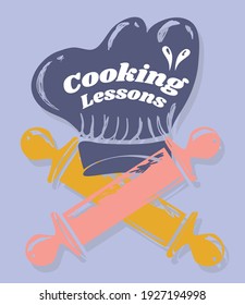 cooking lessons hat rolling pin