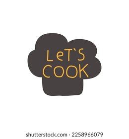 Cooking lettering Hand drawn vector illustration. Can be used for badges, labels, logo, bakery, street festival, farmers market, country fair, shop, kitchen classes, cafe, food studio.
