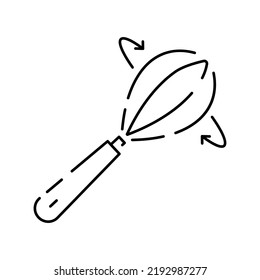 Cooking line icon. Kitchen chef linear vector. Restaurant with cook and meal. Mixer or blender