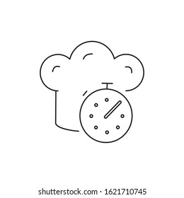 Cooking line icons. Boiling time, Frying pan and Kitchen utensils