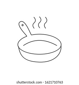 Cooking line icons. Boiling time, Frying pan and Kitchen utensils