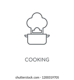 Cooking linear icon. Cooking concept stroke symbol design. Thin graphic elements vector illustration, outline pattern on a white background, eps 10.