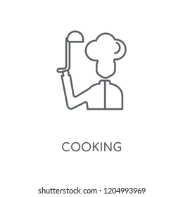 Cooking linear icon. Cooking concept stroke symbol design. Thin graphic elements vector illustration, outline pattern on a white background, eps 10.