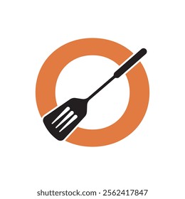 Cooking Logo combine with letter O vector template