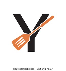 Cooking Logo combine with letter Y vector template